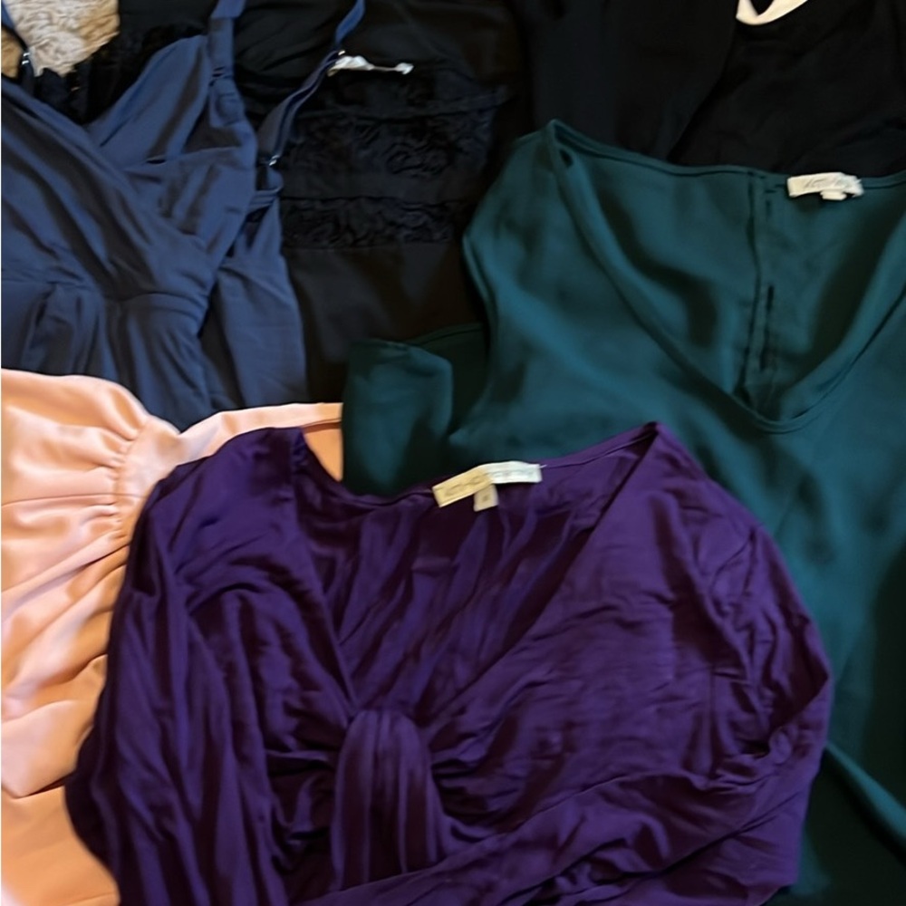 Kimi and Kai Purple, Pink, and Teal Dresses and tops size small: Maternity